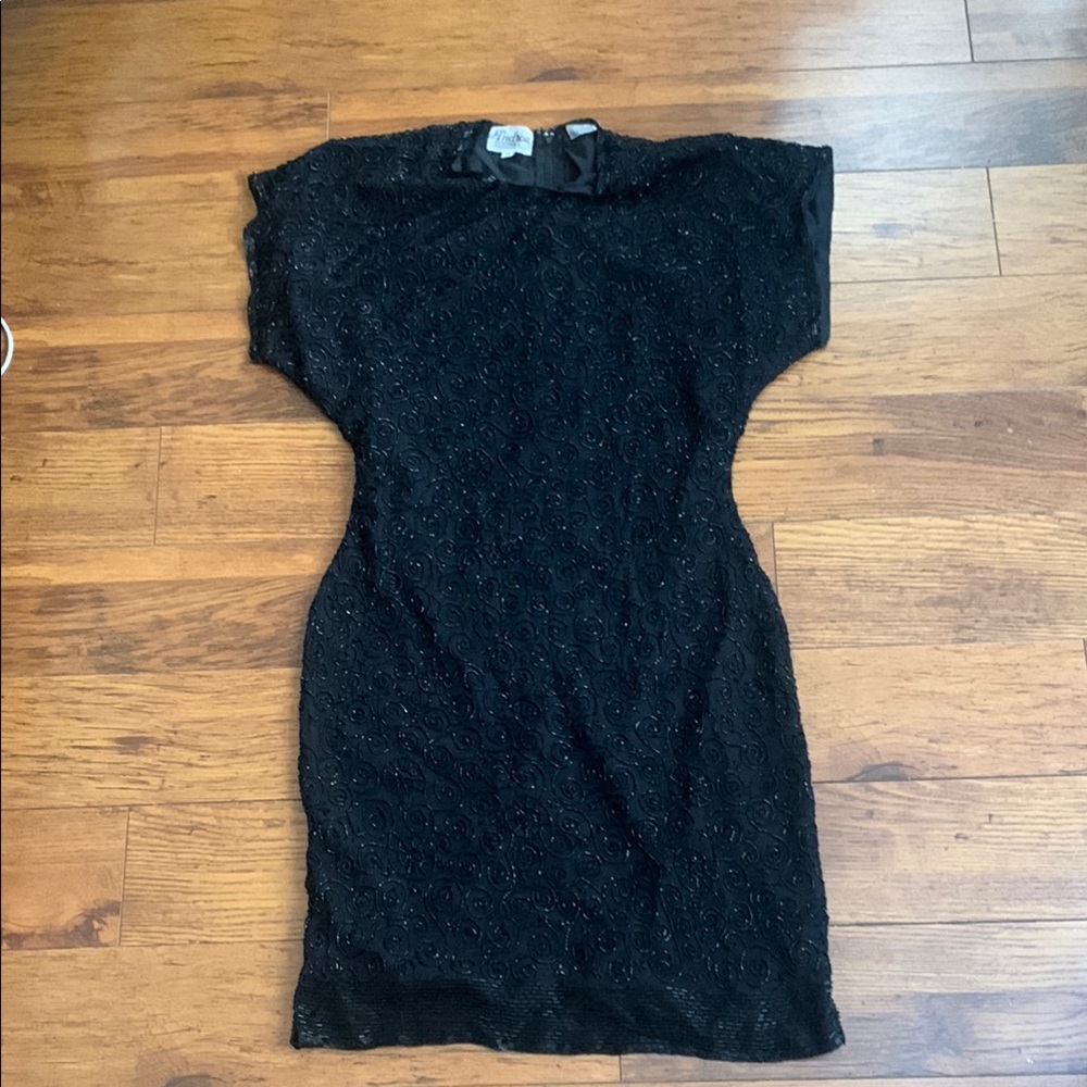 Black Sheath Dress with Dolman Sleeves